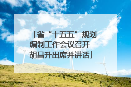 省“十五五”规划编制工作会议召开 胡昌升出席并讲话
